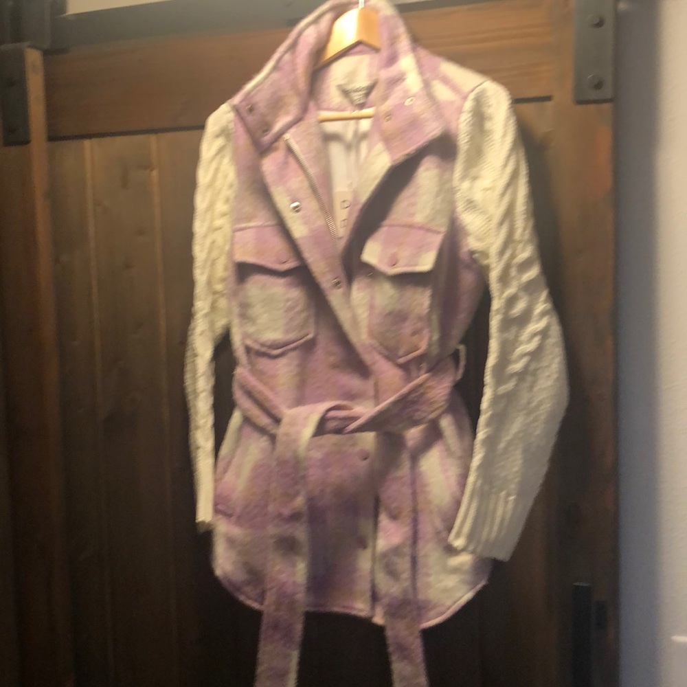 Beautiful Belted Plaid Coat by Davi & Dani